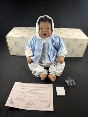 Vintage Lee Middleton Honey Love Awake Boy "Afternoon Nap" Baby Doll 1997 NIB